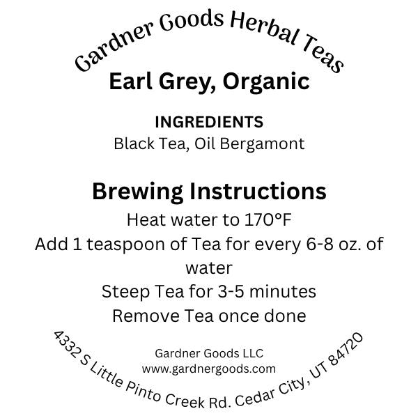 Herbal Tea Organic Earl Grey Tea