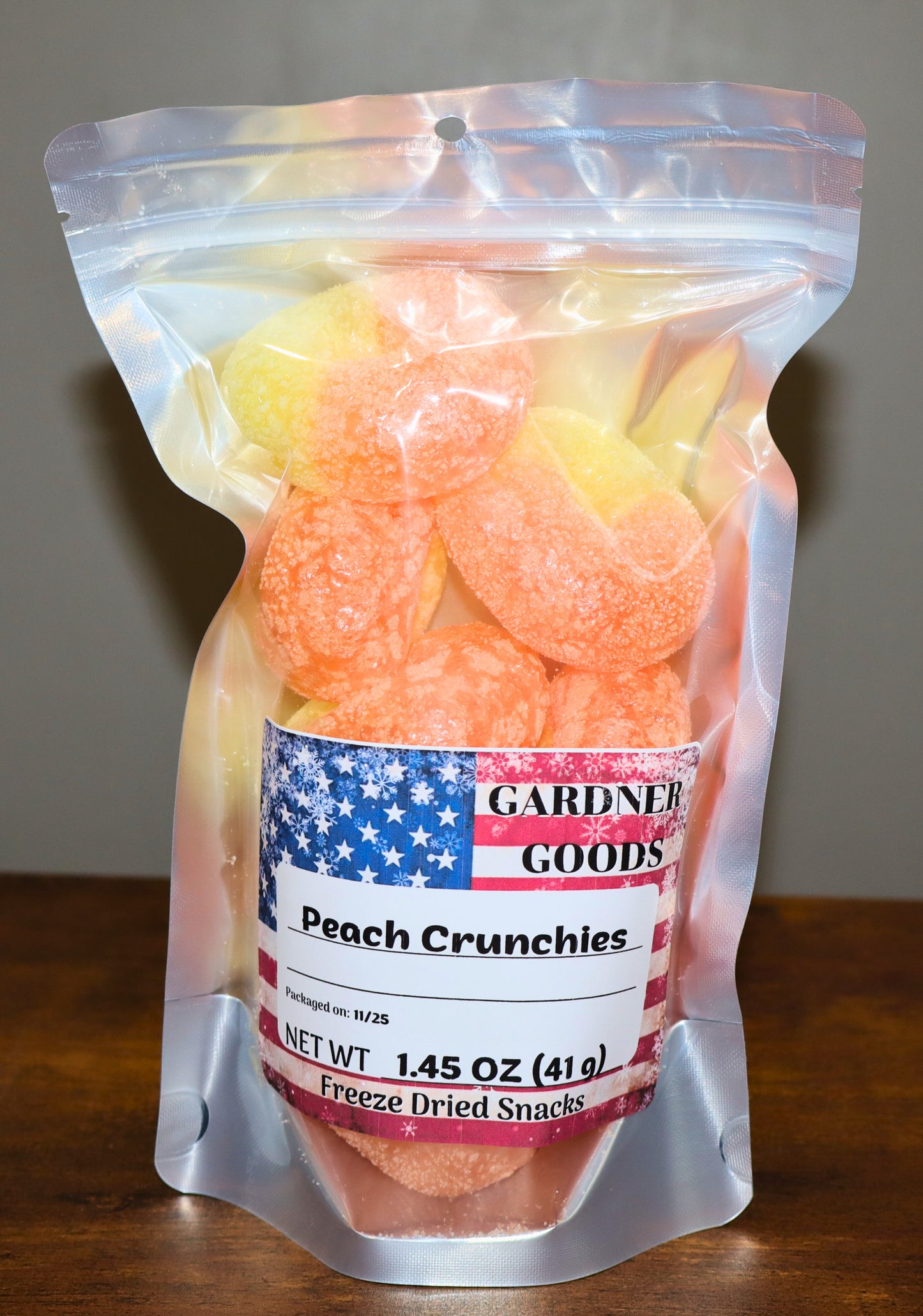 Freeze Dried Peach Crunchies